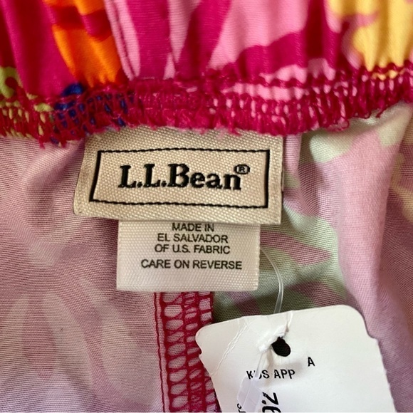 L.L. BEAN Pull-On Bright Floral Shorts/Swim, Pink/Blue/Multi, Girl's Size L 6X/7 - Picture 6 of 9